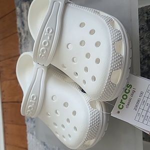 NWT Toddler Crocs Classic White Clogs